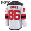 New Jersey Devils Dresy Fanatics Premium Jack Hughes 2024-25 Bílý Venkovní - Dětské